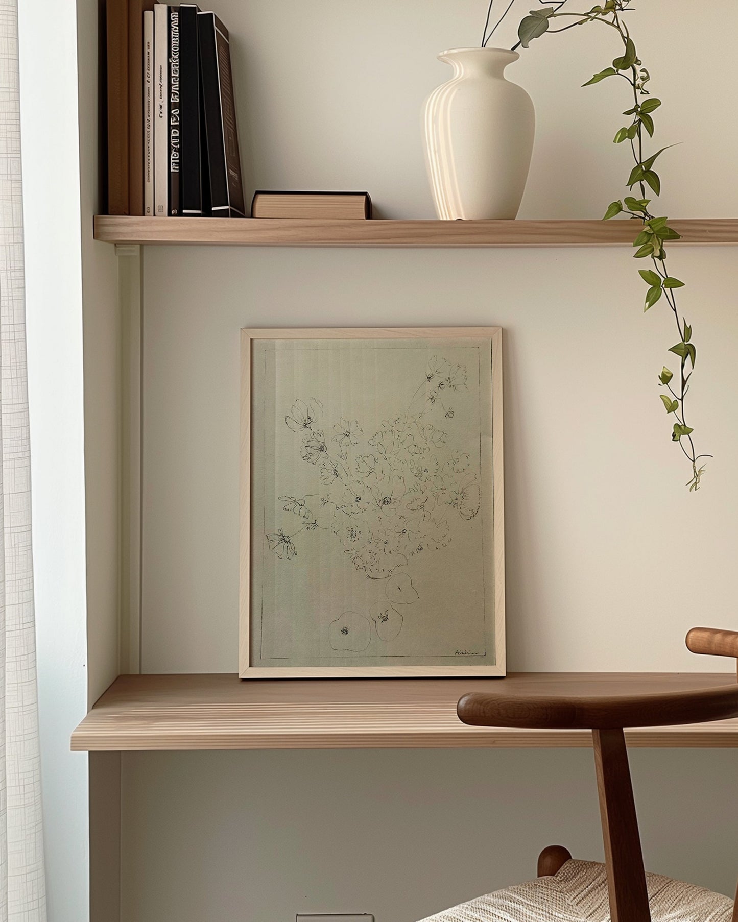 Cosmos and Tomato Still Life