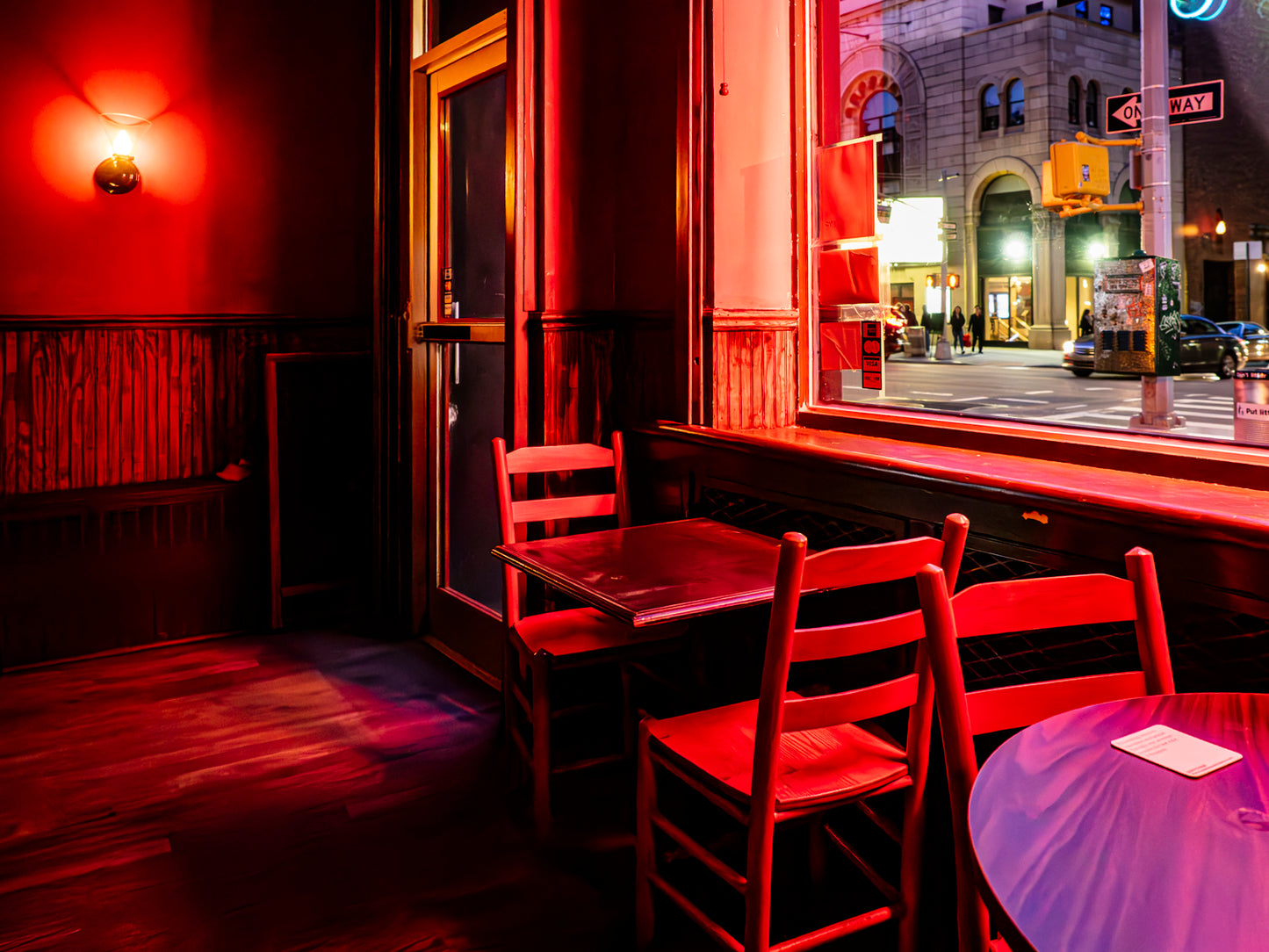 Empty Room in Neon Light