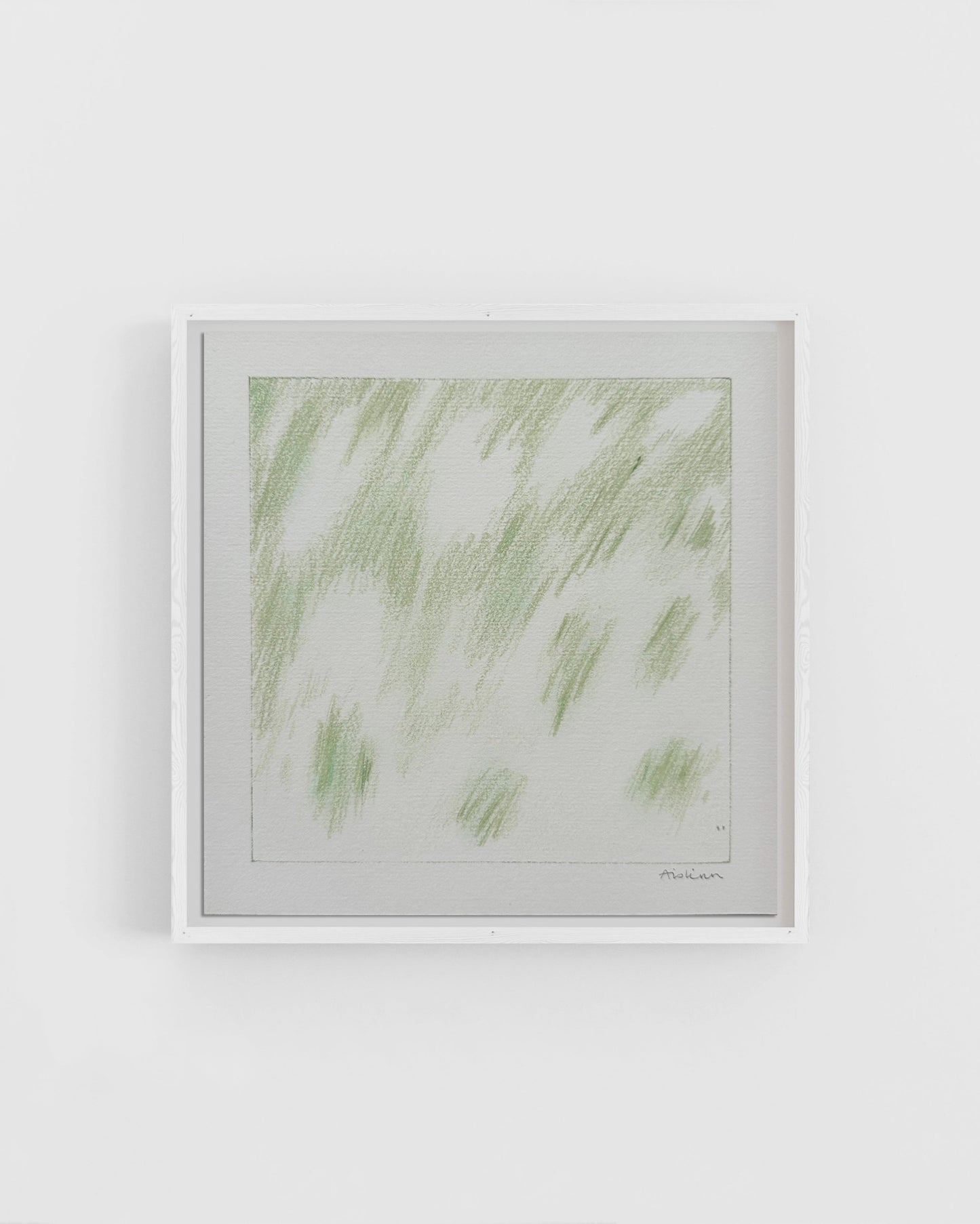 Green & White Abstract