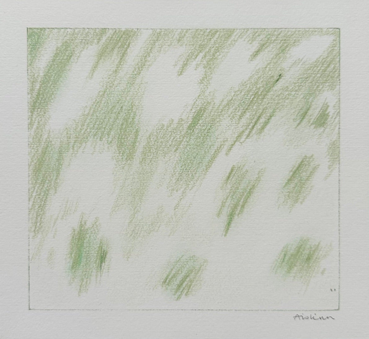 Green & White Abstract