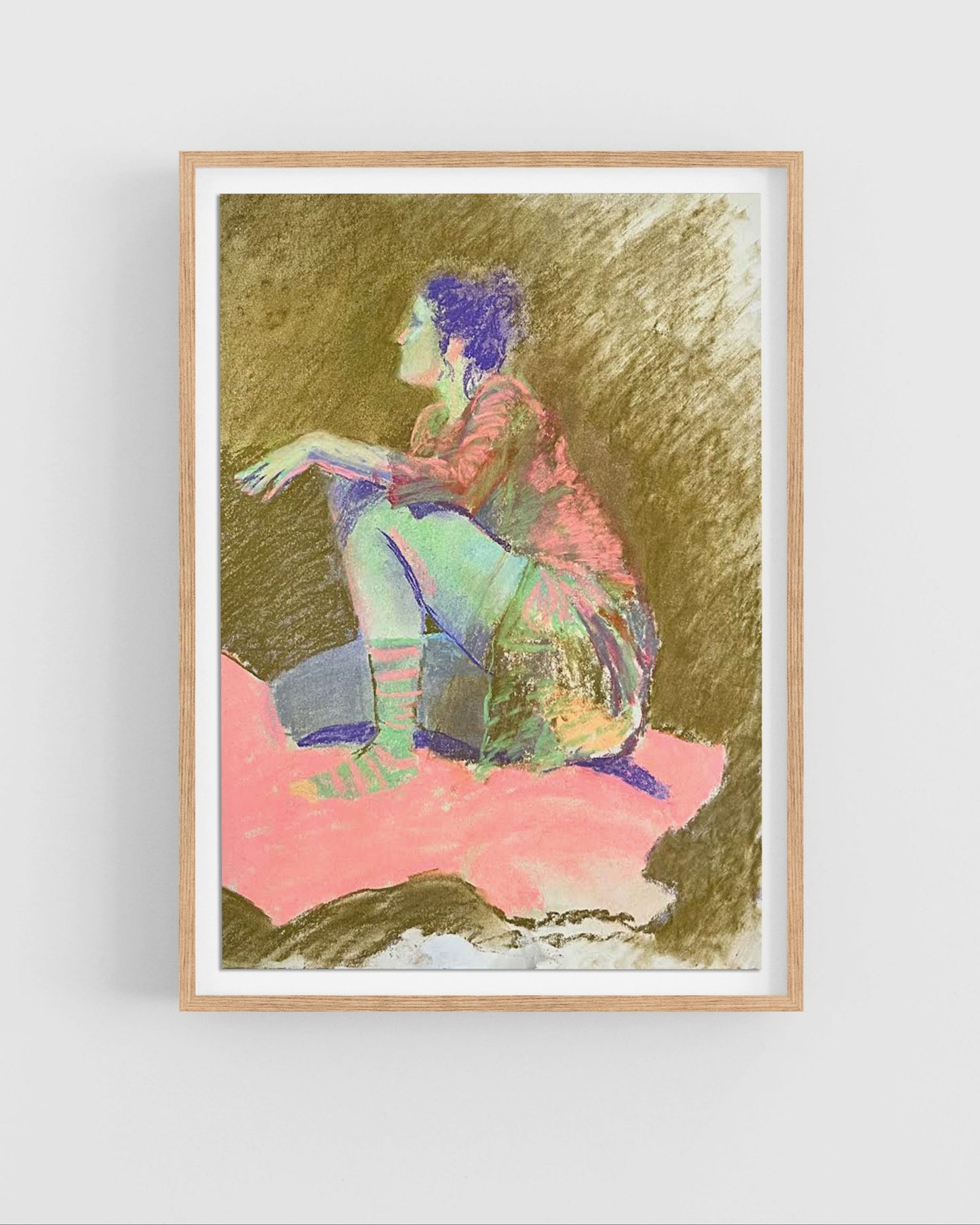 Woman in Hot Pink and Ochre