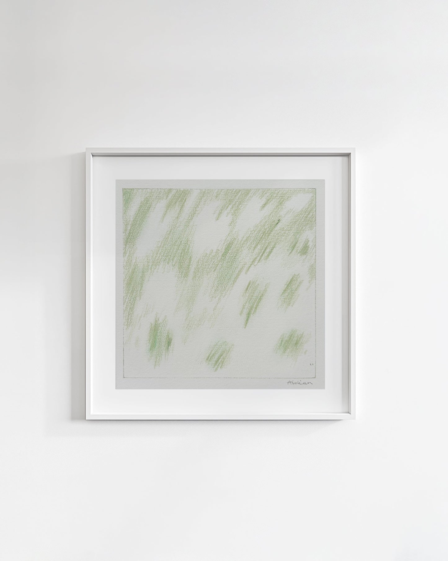 Green & White Abstract