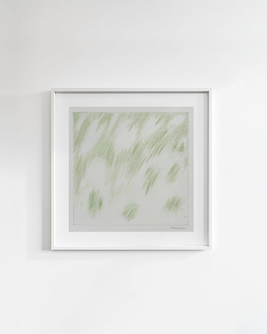 Green & White Abstract