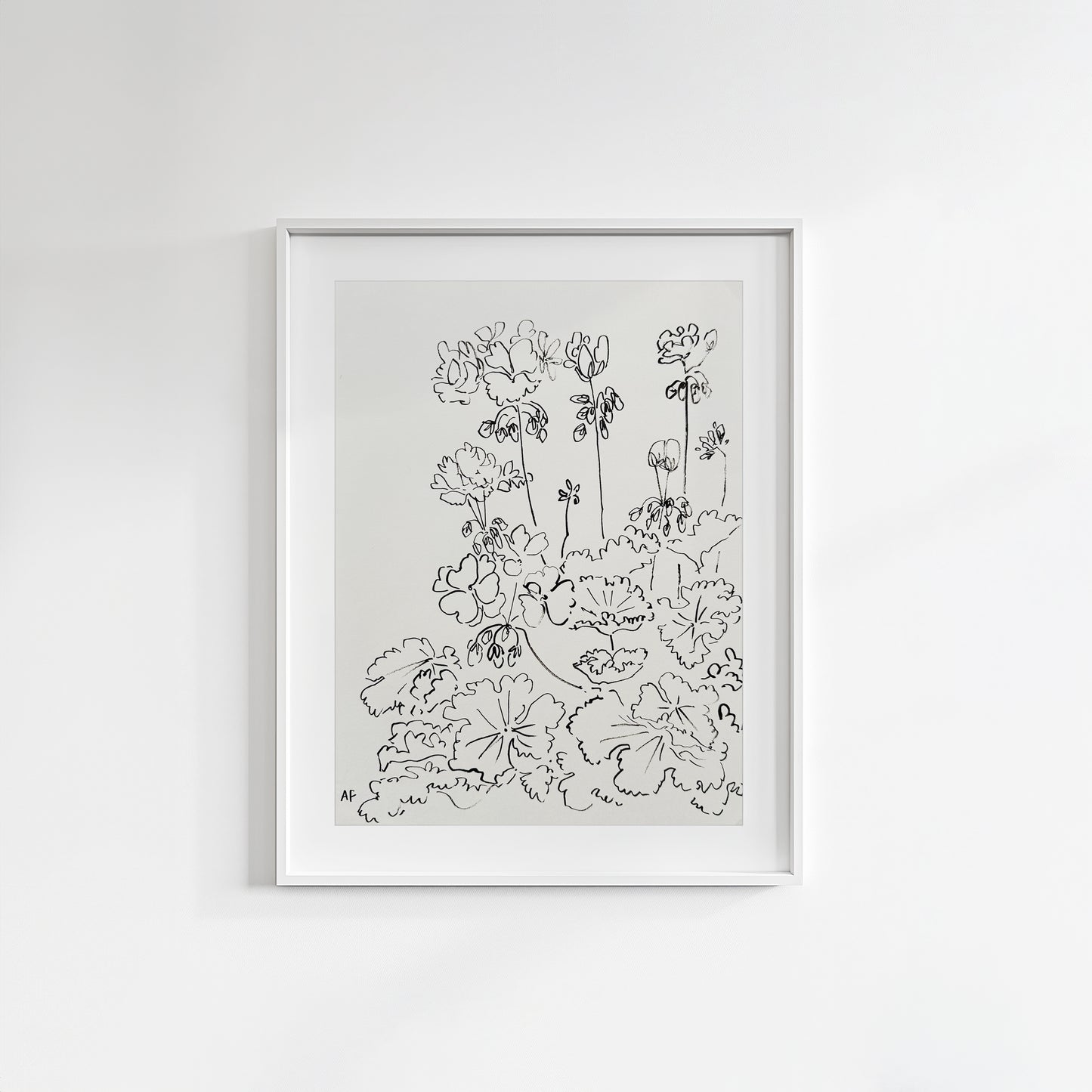 India Ink Geraniums