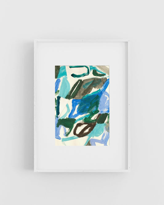 Abstract art in white frame
