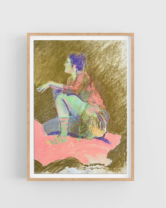 Woman in Hot Pink and Ochre