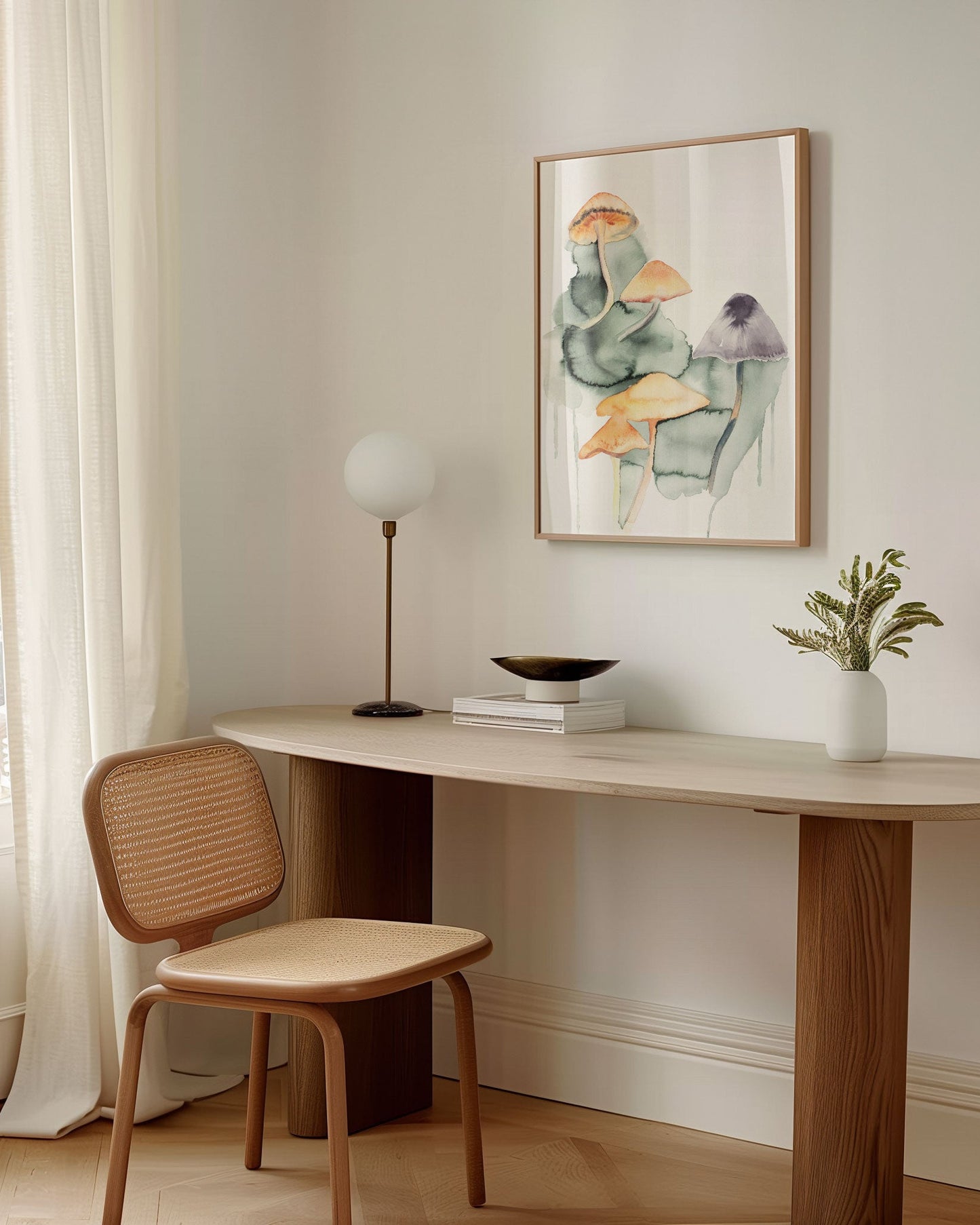 Contemporary painting in modern interior.