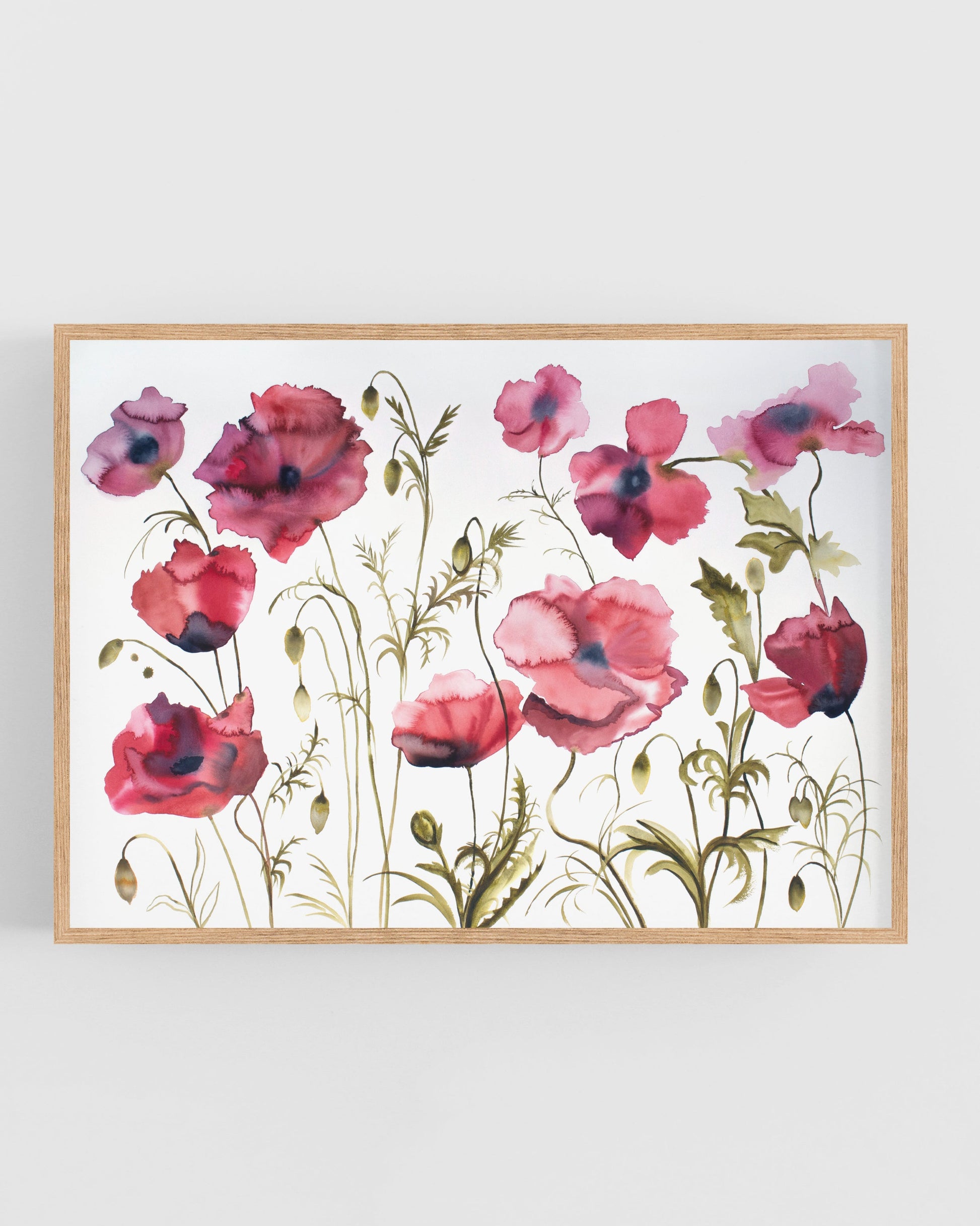 Colorful floral watercolor painting 