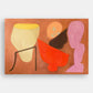 Abstract artwork with colorful shapes